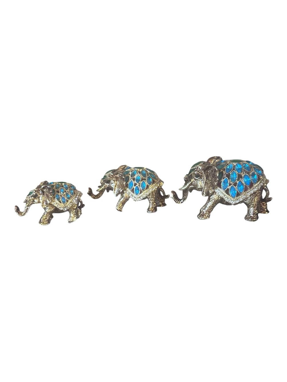 New - Set of Three Elephant Trinket Boxes